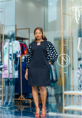Elegant black shift dress